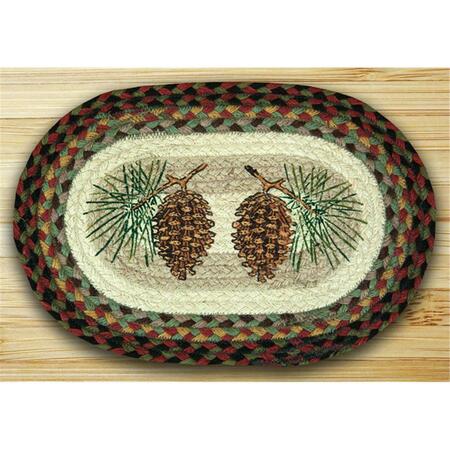 CAPITOL EARTH RUGS Printed Oval Swatch - Pinecone 81-081P